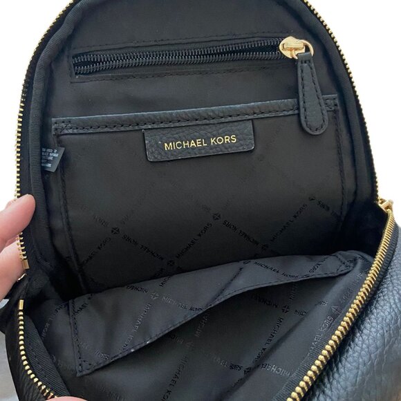 Michael Kors Black 100% Leather Mini Backpack - Picture 5 of 6